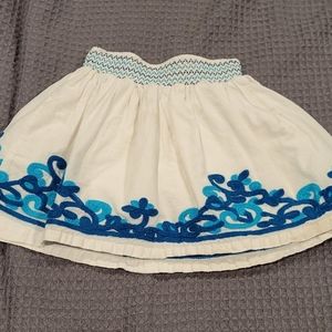 Children's Place white and blue skirt